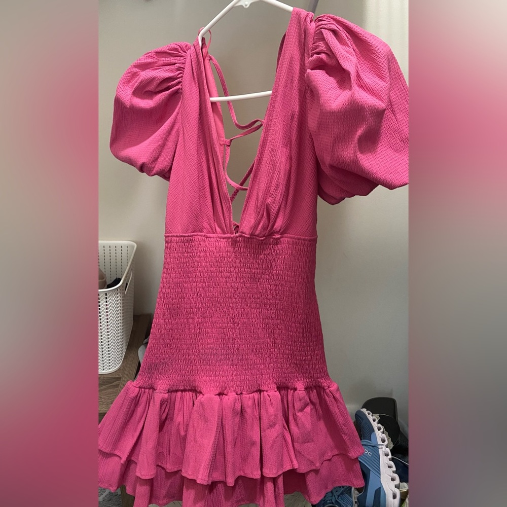 Pink Ruffle Dress - Picture 2 of 4